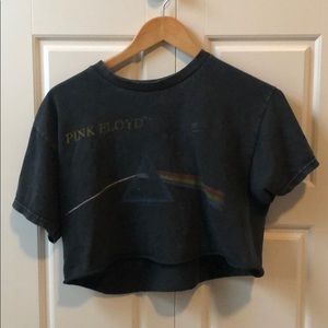 CROPPED GRAPHIC TEE-pink floyd